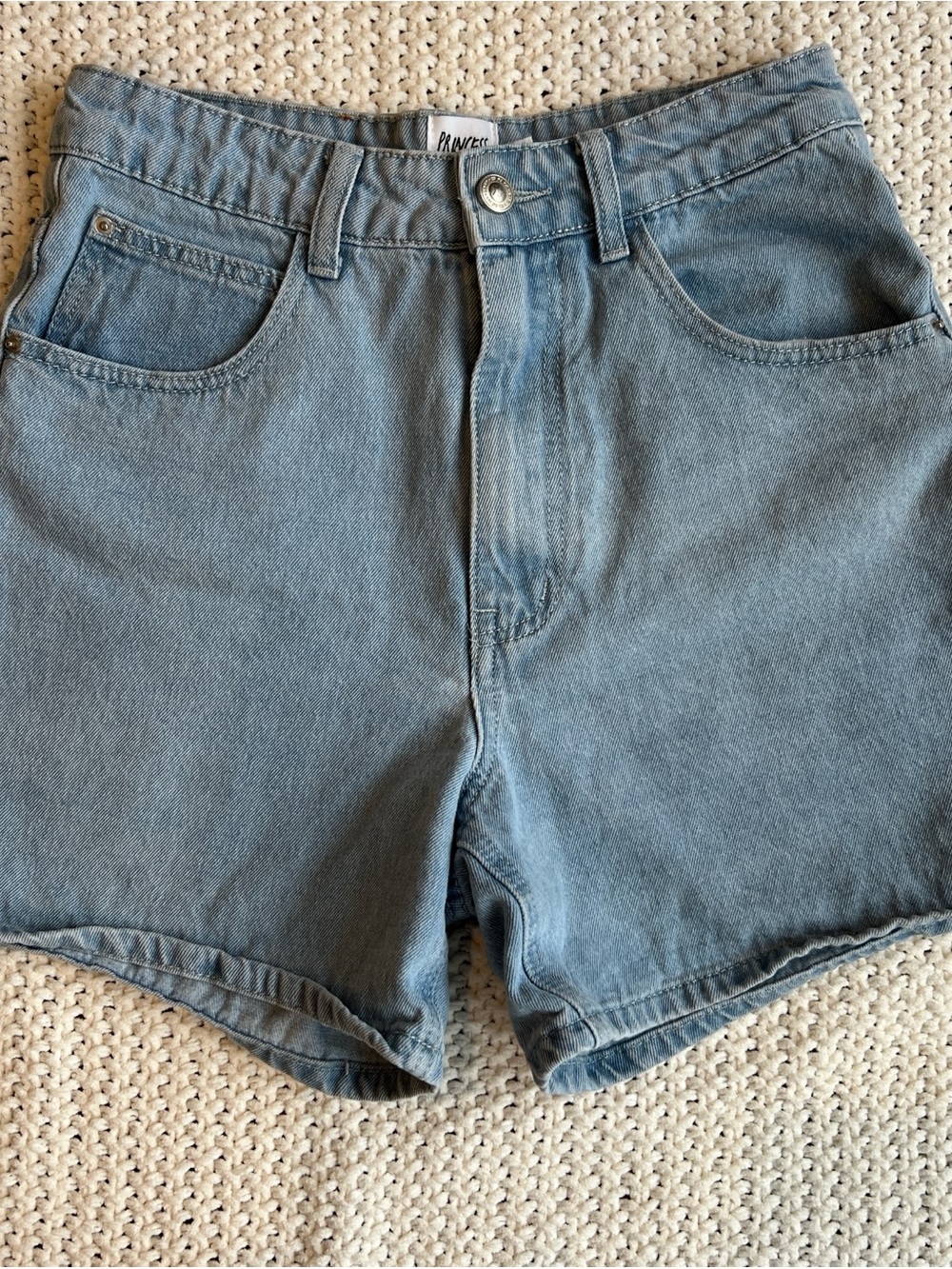 Princess Polly Light Blue Denim Jean Shorts